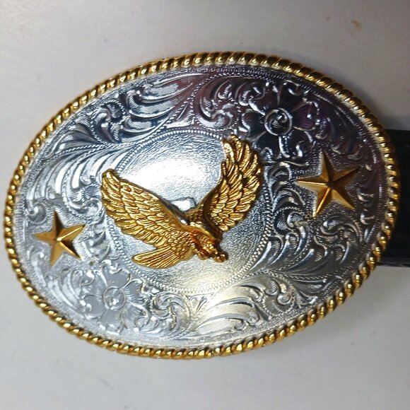 Nocona Vintage Buckle Men's Black Belt 42 x 105 - Picture 3 of 8